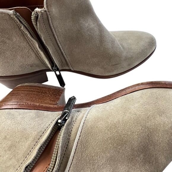 Sam Edelman Boot Booties Shoes Suede Tan Size 7.5 - Picture 9 of 10